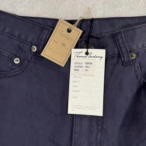 VTG NWT Thomas Burberry Womens 12 (28x31) Tenton 5-Pocket Chino‎ Pants Casual